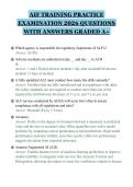 AIF TRAINING PRACTICE&NewLine;EXAMINATION 2026 QUESTIONS&NewLine;WITH ANSWERS GRADED A&plus;