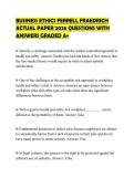 BUSINESS ETHICS FERRELL FRAEDRICH&NewLine;ACTUAL PAPER 2026 QUESTIONS WITH&NewLine;ANSWERS GRADED A&plus;