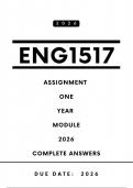 ENG1517 Assignment 1 Answers - Year Module &comma; 2026 &vert; Due Date 2026