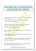NFDN 2008 UNIT 1 EXAM QUESTIONS&NewLine;AND ANSWERS 2026 VERIFIED&period;