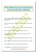 NFDN 2008 FINAL EXAM QUESTIONS&NewLine;AND ANSWERS 2026 VERIFIED&period;