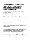 AIF TRAINING TEST SCRIPT 2026&NewLine;TEST PAPER QUESTIONS AND&NewLine;SOLUTIONS CERTIFICATION&NewLine;REVIEW GRADED A&plus;