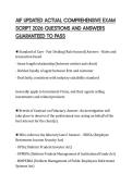 AIF UPDATED ACTUAL COMPREHENSIVE EXAM&NewLine;SCRIPT 2026 QUESTIONS AND ANSWERS&NewLine;GUARANTEED TO PASS