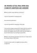 AIF UPDATED ACTUAL FINAL PAPER 2026&NewLine;COMPLETE QUESTIONS AND ANSWERS