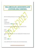 NSG 3180 EXAM 1 QUESTIONS AND&NewLine;ANSWERS 2026 VERIFIED&period;