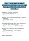 AIR METHODS CC PARAMEDIC&NewLine;COMPREHENSIVE STUDY GUIDE 2026&NewLine;FULL QUESTIONS AND SOLUTIONS&NewLine;GRADED A&plus;