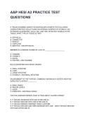 A&P HESI A2 PRACTICE TEST QUESTIONS REVISED AND UPDATED FOR 2026&sol;2027 ACTUAL EXAM COMPLETE QUESTIONS AND CORRECT DETAILED ANSWERS &lpar;VERIFIED ANSWERS&rpar; &vert;ALREADY GRADED A&plus;&vert;&vert;BRAND NEW&excl;&excl;&NewLine;