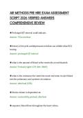 AIR METHODS PRE HIRE EXAM ASSESSMENT&NewLine;SCRIPT 2026 VERIFIED ANSWERS&NewLine;COMPREHENSIVE REVIEW