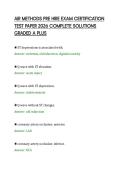 AIR METHODS PRE HIRE EXAM CERTIFICATION&NewLine;TEST PAPER 2026 COMPLETE SOLUTIONS&NewLine;GRADED A PLUS