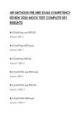 AIR METHODS PRE HIRE EXAM COMPETENCY&NewLine;REVIEW 2026 MOCK TEST COMPLETE KEY&NewLine;INSIGHTS