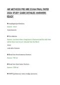 AIR METHODS PRE HIRE EXAM FINAL PAPER&NewLine;2026 STUDY GUIDE DETAILED ANSWERS&NewLine;READY