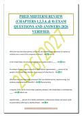 PHED MIDTERM REVIEW&NewLine;&lpar;CHAPTERS 1&comma;2&comma;3&comma;4&comma; & 8&rpar; EXAM&NewLine;QUESTIONS AND ANSWERS 2026&NewLine;VERIFIED&period;