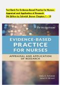 Test Bank for Evidence-Based Practice for Nurses&comma; 5th Ed by Schmidt & Brown