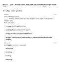 NUR 219 &ndash; Exam 1&comma; Nursing Course&comma; Study Guide and Foundational Concepts Review