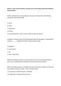 NUR 219 &ndash; Exam 1 Review Questions&comma; Nursing Course&comma; Practice Study Guide and Foundational Concepts Review