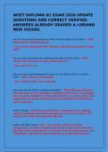 WSET DIPLOMA D1 EXAM 2026 UPDATE QUESTIONS AND CORRECT VERIFIED ANSWERS ALREADY GRADED A&plus;&lpar;BRAND NEW VISION&rpar;