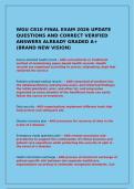 WGU C810 FINAL EXAM 2026 UPDATE QUESTIONS AND CORRECT VERIFIED ANSWERS ALREADY GRADED A&plus; &lpar;BRAND NEW VISION&rpar;