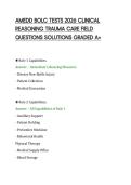 AMEDD BOLC TESTS 2026 CLINICAL&NewLine;REASONING TRAUMA CARE FIELD&NewLine;QUESTIONS SOLUTIONS GRADED A&plus;