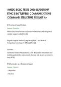 AMEDD BOLC TESTS 2026 LEADERSHIP&NewLine;ETHICS BATTLEFIELD COMMUNICATIONS&NewLine;COMMAND STRUCTURE TOOLKIT A&plus;