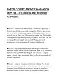AMEDD COMPREHENSIVE EXAMINATION&NewLine;2026 FULL SOLUTIONS AND CORRECT&NewLine;ANSWERS