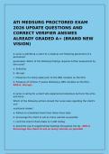 ATI MEDSURG PROCTORED EXAM 2026 UPDATE QUESTIONS AND CORRECT VERIFIER ANSWES ALREADY GRADED A&plus; &lpar;BRAND NEW VISION&rpar;