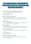 ALC MARKSMANSHIP COMPREHENSIVE&NewLine;STUDY GUIDE 2026 FULL QUESTIONS AND&NewLine;SOLUTIONS GRADED A&plus;