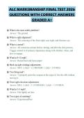 ALC MARKSMANSHIP FINAL TEST 2026&NewLine;QUESTIONS WITH CORRECT ANSWERS&NewLine;GRADED A&plus;