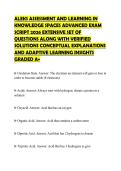 ALEKS ASSESSMENT AND LEARNING IN&NewLine;KNOWLEDGE SPACES ADVANCED EXAM&NewLine;SCRIPT 2026 EXTENSIVE SET OF&NewLine;QUESTIONS ALONG WITH VERIFIED&NewLine;SOLUTIONS CONCEPTUAL EXPLANATIONS&NewLine;AND ADAPTIVE LEARNING INSIGHTS&NewLine;GRADED A&plus;