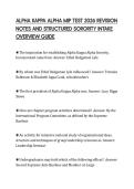 ALPHA KAPPA ALPHA MIP TEST 2026 REVISION&NewLine;NOTES AND STRUCTURED SORORITY INTAKE&NewLine;OVERVIEW GUIDE