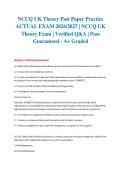 NCCQ UK Theory Past Paper Practice ACTUAL EXAM 2026&sol;2027 &vert; NCCQ UK Theory Exam &vert; Verified Q&A &vert; Pass Guaranteed - A&plus; Graded