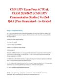 CMN 152V Exam Prep ACTUAL EXAM 2026&sol;2027 &vert; CMN 152V Communication Studies &vert; Verified Q&A &vert; Pass Guaranteed - A&plus; Graded