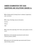 AMEDD EXAMINATION TEST 2026&NewLine;QUESTIONS AND SOLUTIONS GRADED A&plus;