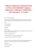 Guidewire ClaimCenter Professional Exam ACTUAL EXAM 2026&sol;2027 &vert; Guidewire ClaimCenter Certification &vert; Verified Q&A &vert; Pass Guaranteed - A&plus; Graded