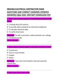 Indiana Electrical Contractor Exam Questions and Correct Answers &ndash; Complete Study Guide