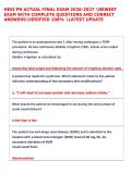 HESI PNRN &ndash; Fundamentals Test Bank Questions & Answers &vert;&vert; Most Recent Exam Actual Complete Real Exam Questions And Correct Answers &lpar;Verified Answers&rpar; Already Graded A&plus; &vert; Guaranteed Success&excl;&excl; Newest Exam &vert; Just Released 2026 2027 &lpar;RATIONALES&rpar;