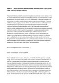 HPEB 502 &ndash; Health Promotion and Education in Behavioral Health Course&comma; Study Guide and Core Concepts Overview
