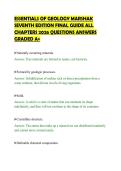 ESSENTIALS OF GEOLOGY MARSHAK&NewLine;SEVENTH EDITION FINAL GUIDE ALL&NewLine;CHAPTERS 2026 QUESTIONS ANSWERS&NewLine;GRADED A&plus;