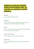ESSENTIALS OF GEOLOGY MARSHAK&NewLine;SEVENTH EDITION REVIEW SHEET ALL&NewLine;CHAPTERS 2026 QUESTIONS ANSWERS&NewLine;GRADED A&plus;