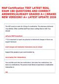 MAP Certification TEST LATEST REAL &NewLine;EXAM 180 QUESTIONS AND CORRECT &NewLine;ANSWERS&vert;ALREADY GRADED A&plus;&vert;&vert;BRAND &NewLine;NEW VERSION&excl;&excl; A&plus; LATEST UPDATE 2026