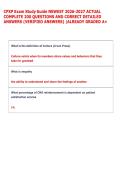 CPXP Exam Study Guide NEWEST 2026-2027 ACTUAL &NewLine;COMPLETE 200 QUESTIONS AND CORRECT DETAILED &NewLine;ANSWERS &lpar;VERIFIED ANSWERS&rpar; &vert;ALREADY GRADED A&plus; 