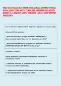 WGU C224 Study Set EXAM 2026 ACTUAL COMPLETE REAL &NewLine;EXAM QUESTIONS WITH COMPLETE VERIFIED SOLUTION &NewLine;GUIDE &lpar;A&plus; GRADED 100&percnt; CORRECT &rpar; 2026-2027 NEWEST &NewLine;VERSION&excl;&excl;  