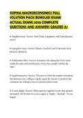 SOPHIA MACROECONOMICS FULL&NewLine;SOLUTION PACK BUNDLED EXAMS&NewLine;ACTUAL EXAMS 2026 COMPLETE&NewLine;QUESTIONS AND ANSWERS GRADED A&plus;