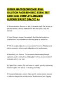 SOPHIA MACROECONOMICS FULL&NewLine;SOLUTION PACK BUNDLED EXAMS TEST&NewLine;BANK 2026 COMPLETE ANSWERS&NewLine;ALREADY PASSED GRADED A&plus;