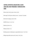 SOPHIA STATISTICS MILESTONE 5 DATA&NewLine;ANALYSIS AND PROBABILITY BREAKDOWN&NewLine;2026&NewLine;