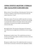 SOPHIA STATISTICS MILESTONE 5 FORMULAS&NewLine;AND CALCULATION FLASHCARDS 2026&NewLine;