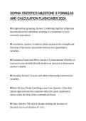SOPHIA STATISTICS MILESTONE 5 FORMULAS&NewLine;AND CALCULATION FLASHCARDS 2026