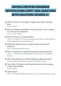 SOPHOS CERTIFIED ENGINEER&NewLine;CERTIFICATION SCRIPT 2026 QUESTIONS&NewLine;WITH SOLUTIONS GRADED A&plus;&NewLine;