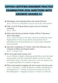 SOPHOS CERTIFIED ENGINEER PRACTICE&NewLine;EXAMINATION 2026 QUESTIONS WITH&NewLine;ANSWERS GRADED A&plus;
