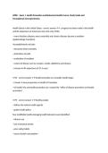 HPEB &ndash; Exam 1&comma; Health Promotion and Behavioral Health Course&comma; Study Guide and Foundational Concepts Review