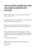 SOPHOS CERTIFIED ENGINEER FINAL PAPER&NewLine;2026 COMPLETE QUESTIONS WITH&NewLine;SOLUTIONS&NewLine;